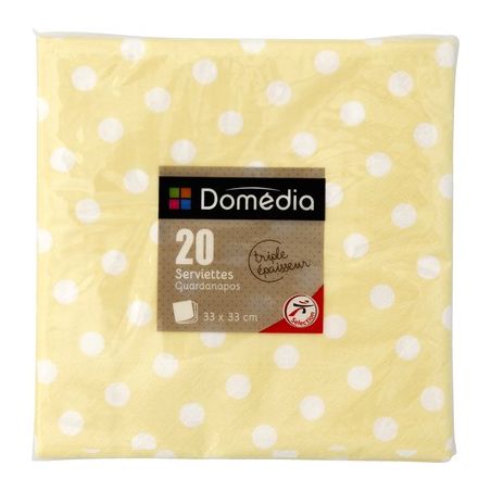 Domedia Dom Serv 33Cm X20 Pois Creme