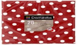 Domedia Dom Serv 33Cm X20 Pois Rouge