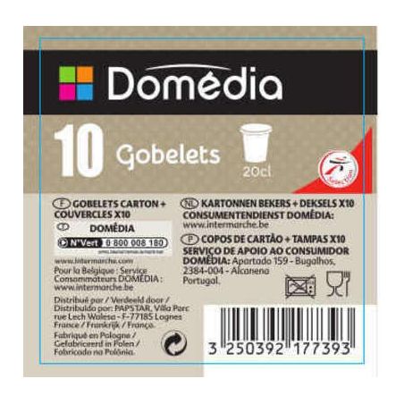 Domedia Dom Gob Cafe Couvercl 20Cl X10