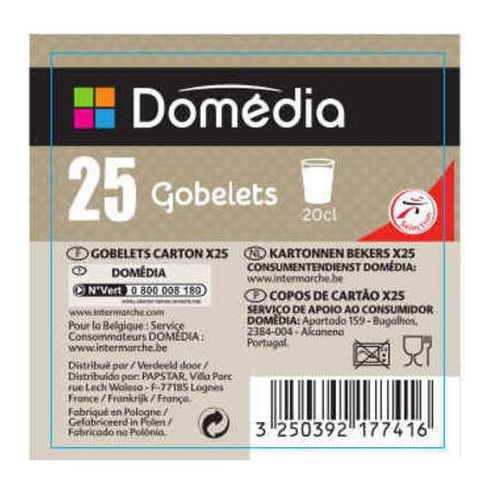 Domedia Dom Gob Double Paroi 20Cl X25