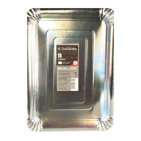 Domedia Dom Plateau 24X33Cm X10 Argent