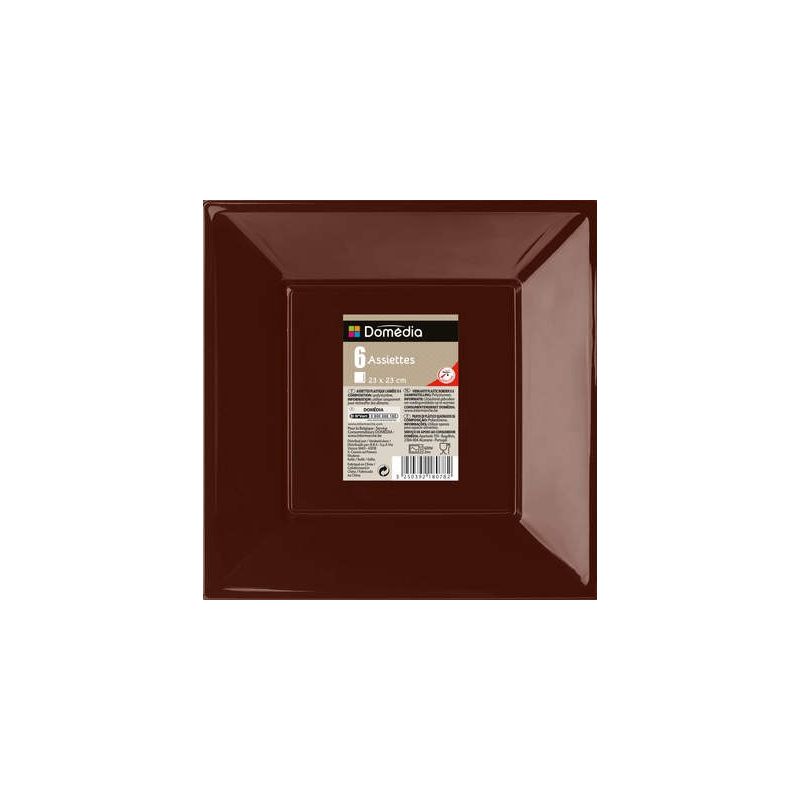 Domedia Dom Ass Carree 23Cm X6 Choc