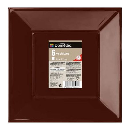 Domedia Dom Ass Carree 23Cm X6 Choc