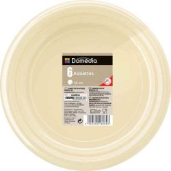Domedia Dom Ass Ronde 23Cm X6 Ivoire