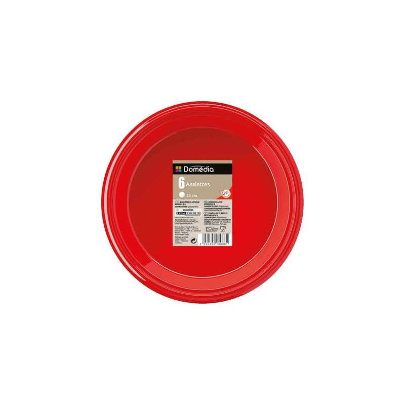 Domedia Dom Ass Ronde 23Cm X6 Rouge