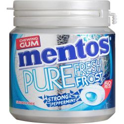 Mentos Gum Pure Fresh Frost Menthe Strong Peppermint Sugar Free 50 Dragées