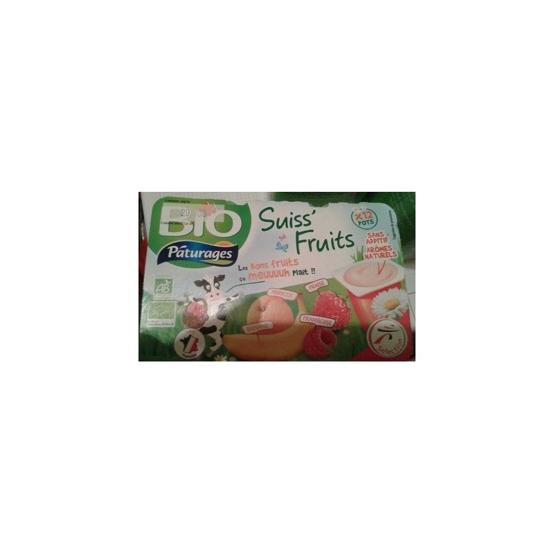 Paturages Pat.Suiss Fruits Bio 12X50G