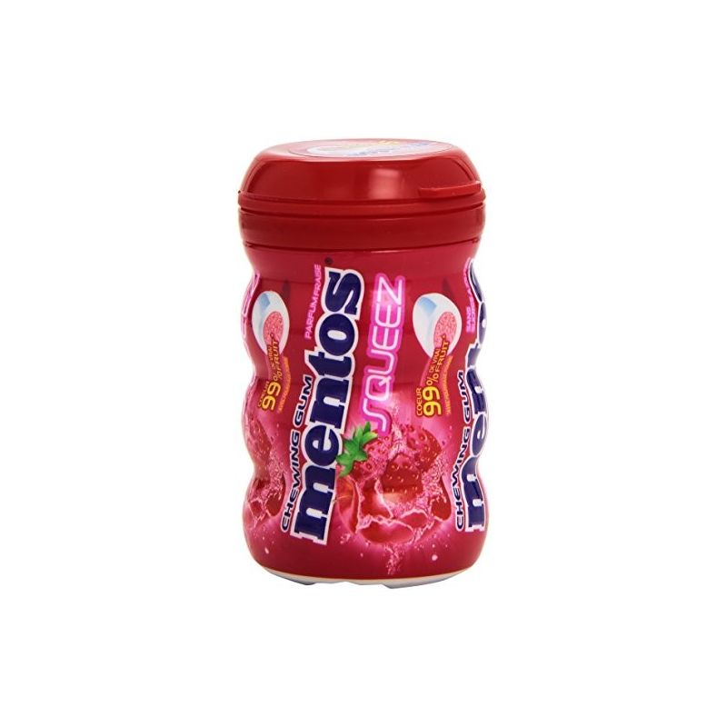 Mentos 45 Dragees Fraise Sans Sucre Squeez