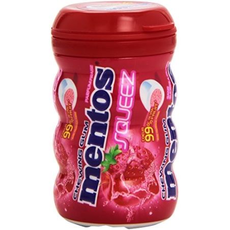 Mentos 45 Dragees Fraise Sans Sucre Squeez