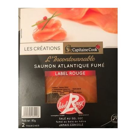 Cpt Cook Saumon Label Rouge 2T 80G