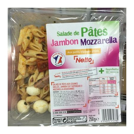 Netto Salade Pennes Jambon250G