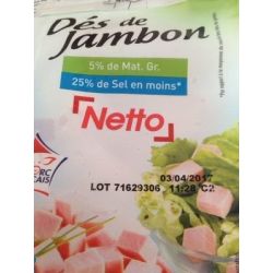 Netto Cubes De Jambon Tsr 150G