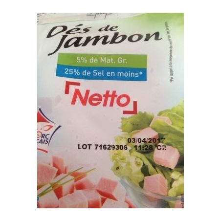 Netto Cubes De Jambon Tsr 150G