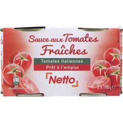 Netto Sauce Tomate 190G X2