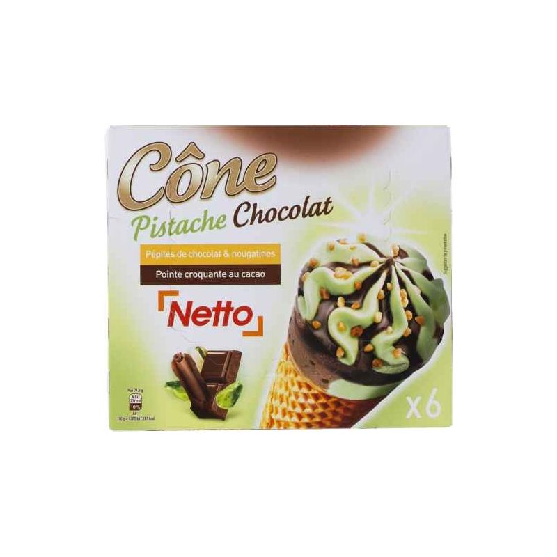 Netto Cone Choco/Pista X6 430G