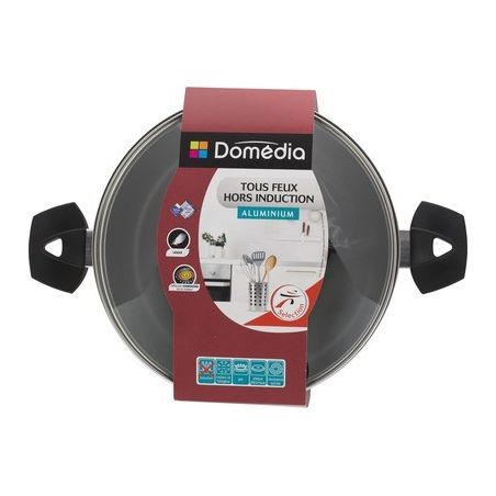 Domedia Dom Faitout Alu 24 Cm+Cv