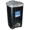 Apta Poubelle Ped 47L Noir/Gri