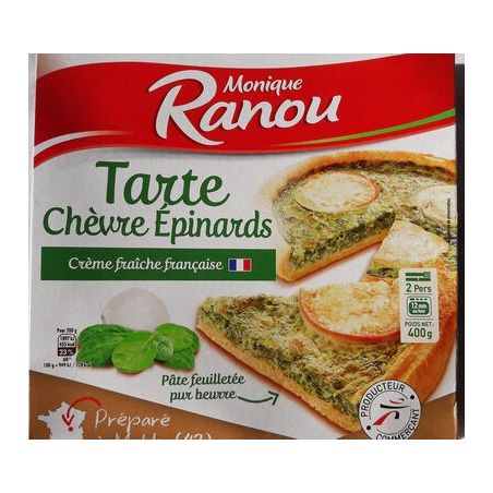 Ranou Tarte Chev Epinards 400G
