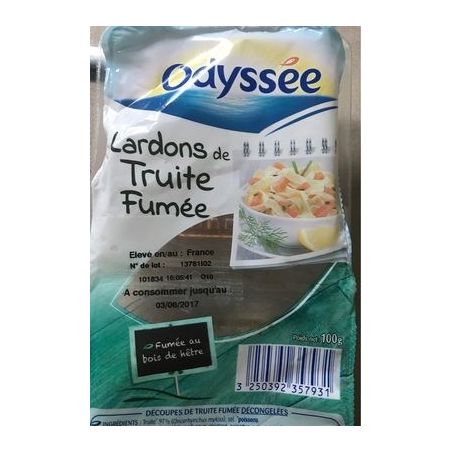 Odyssee Odys Lardons Truite Fumee 100G