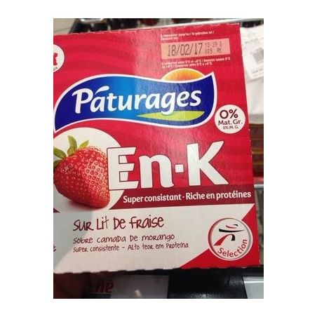 Paturages Pat. En-K 0% Fraise 4X100G