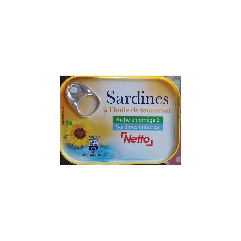 Netto Sardines A Lhuile 3X135G