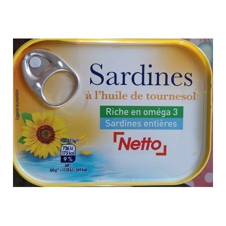Netto Sardines A Lhuile 3X135G