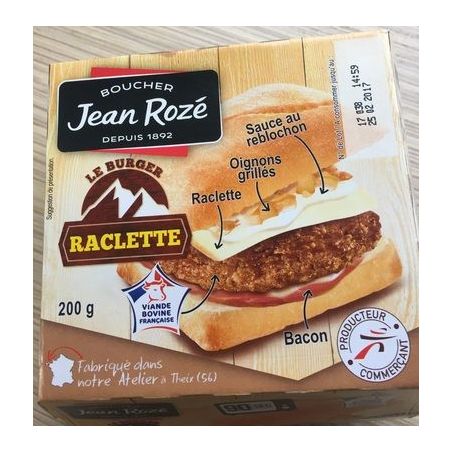 Jean Roze Jr Burger Raclette 200G