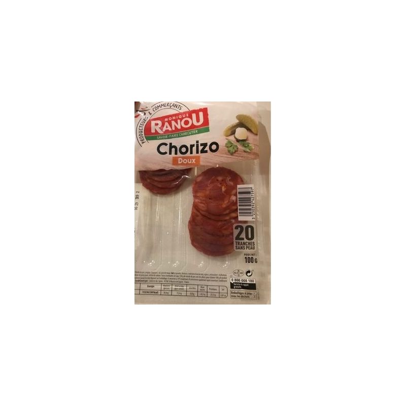 Ranou Chorizo Doux 20Tr 100Gr