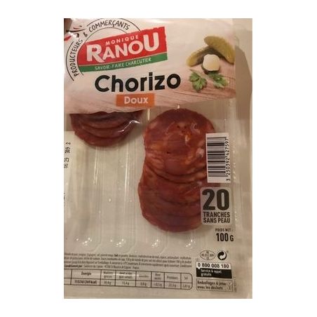 Ranou Chorizo Doux 20Tr 100Gr