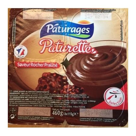 Paturages Paturette Rocher Pralin 4X115G