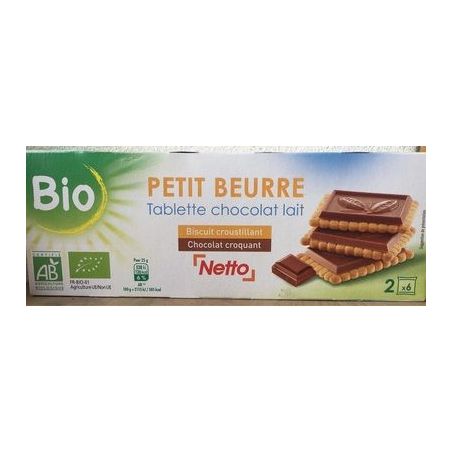 Netto Net.Bisc.Tablet.Choc Lt Bio150