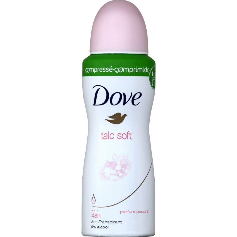 Dove Déodorant Talc Soft Compressé Anti-Transpirant Le Spray De 100Ml