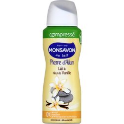 Monsavon Déodorant Pierre D'Alun Vanille Compressé Anti-Transpirant : Le Spray De 100Ml