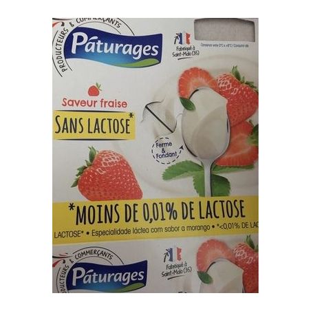 Paturages Pat Yrt Sans Lact Fraise4X125G