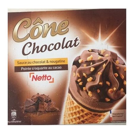 Netto Cones Chocolat X6 444G