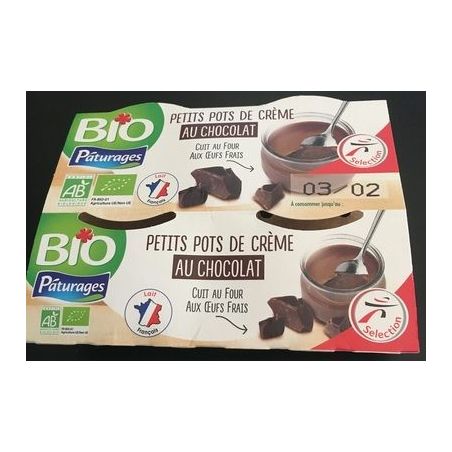 Paturages Pat Ppc Bio Choco 2X100G