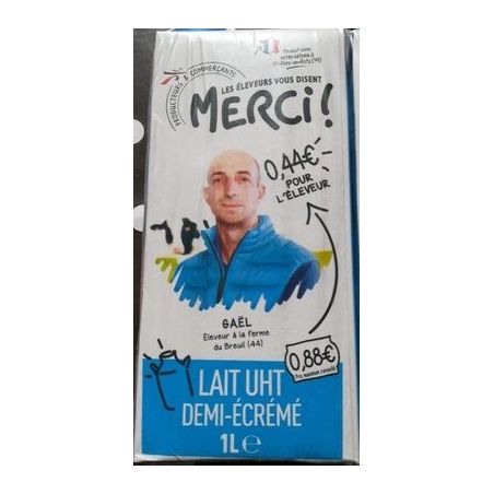 Merci Lait 1/2Ec Bk 6X1L Col