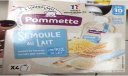 Pommette Pomm.Gourd.Semoule Au Lt 4X85G