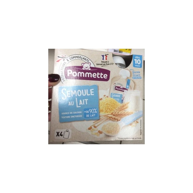 Pommette Pomm.Gourd.Semoule Au Lt 4X85G