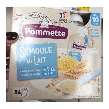 Pommette Pomm.Gourd.Semoule Au Lt 4X85G