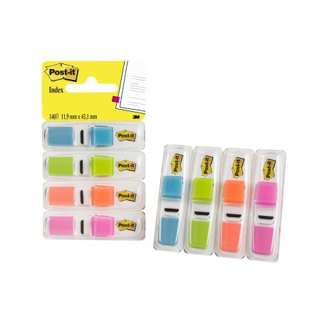 Post It Marque-Pages Mini Index Couleurs Vives : Le Lot De 140