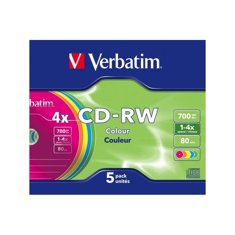 Verbatim 5 Cdrw 700Mb Slim Col