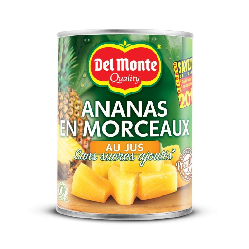 Del Monte Fruits Au Sirop Ananas En Morceaux : La Boite De 350 G Net Égoutté