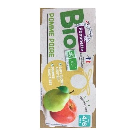 Pommette Pom.Pt Frt Pom/Poire Bio2X120G