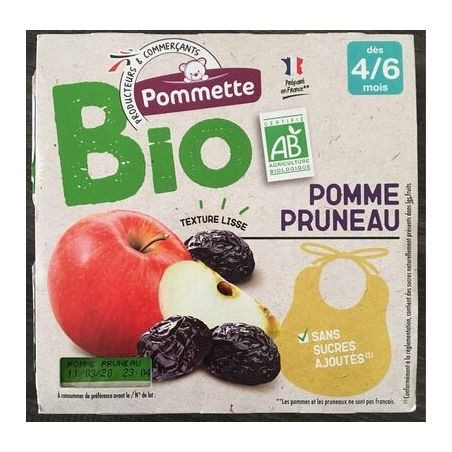 Pommette Pom.Pomme Prun.Bio Ssa 4X100G