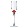 Luminarc Flûte À Champagne Rouge Drip 22Cl Le Lot De 4 Verres Pied