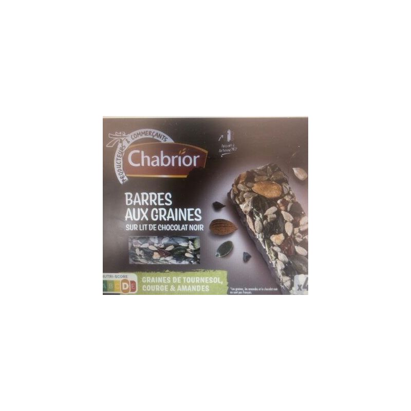 Chabrior Chab Barre Graines Chocol4X32G