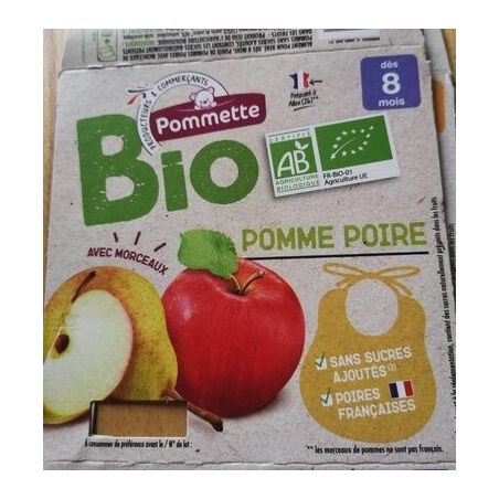 Biopomette Pom Comp Pomme Frse Bio4X100G
