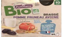 Pommette Pom Gourde Pomme Pruneau 4X85G