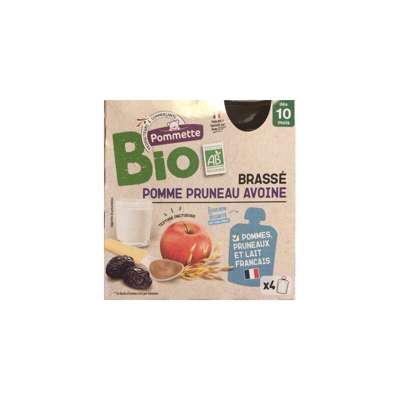 Pommette Pom Gourde Pomme Pruneau 4X85G